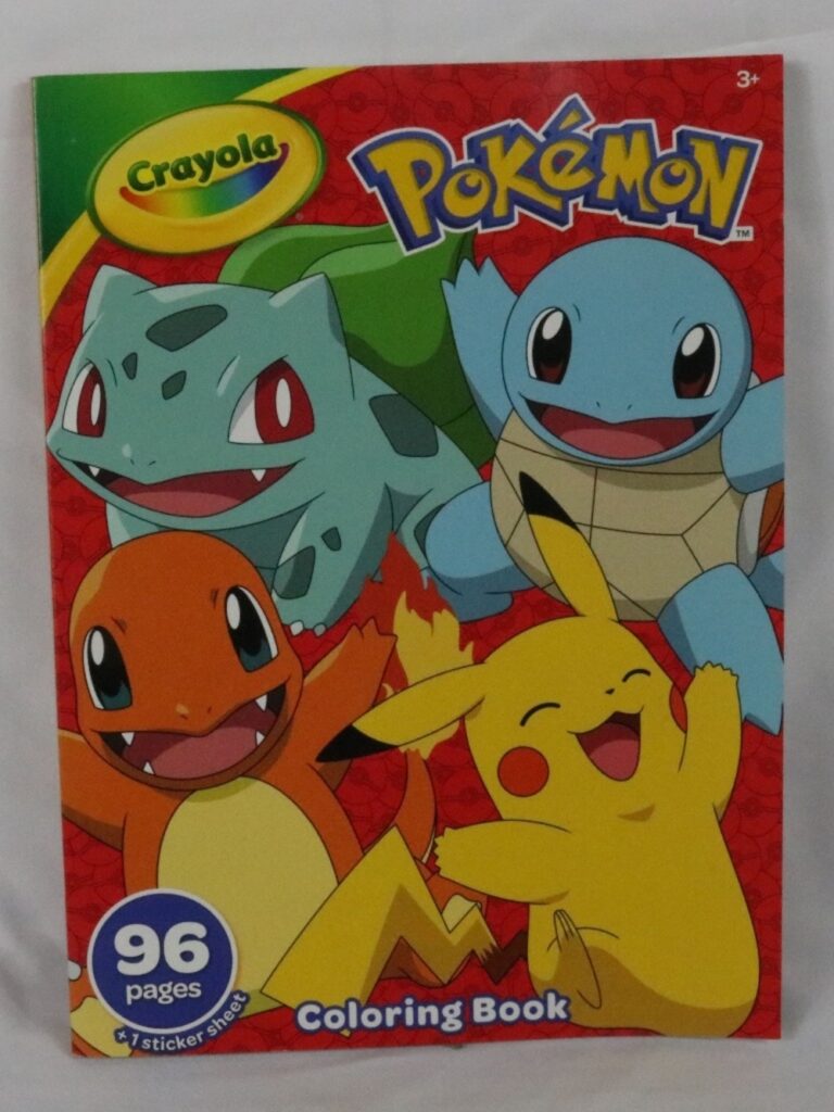 Crayola Pokemon Coloring Book with Stickers, 96 Pgs, Arts and Crafts, Travel Act