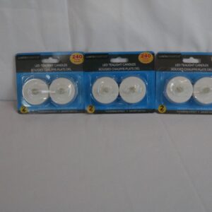 Lot of 3 Luminescence Led Tealight Candles with Flickering Effect  2 PK