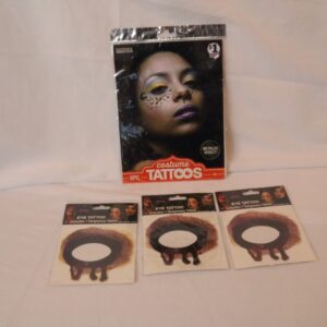 Lot of 4 Halloween Temporary Tattoos Packages Face and Eyes