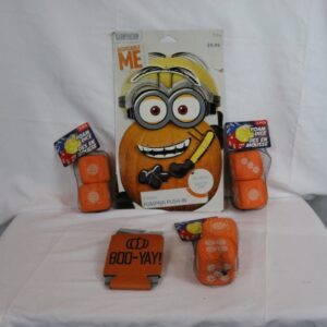 Halloween Bundle Wooden Minion, Foam Dice, and Beverage Holder 5 Pieces