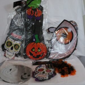 Halloween Decorations Bundle 6 Pieces Skeleton Pumpkin Eyes