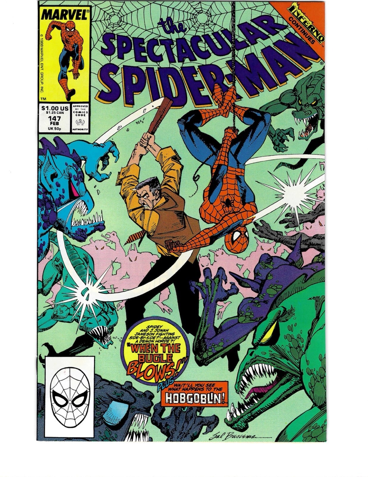 Spectacular Spider-Man #147 Vol. 1 Feb 1989 Marvel Comics 1st App High Grade