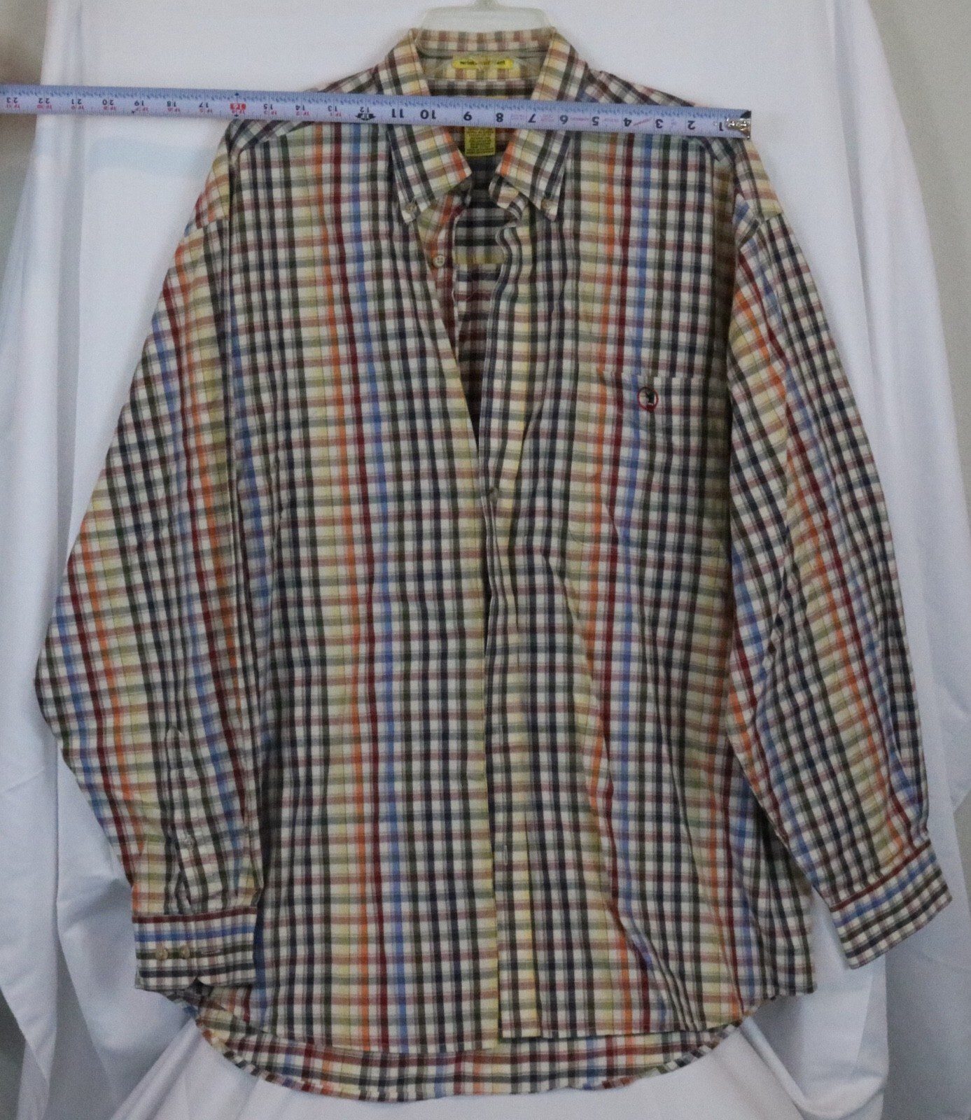 Duck Head Mens Large Plaid Check Button Down Long Sleeve Cotton Shirt - Image 3