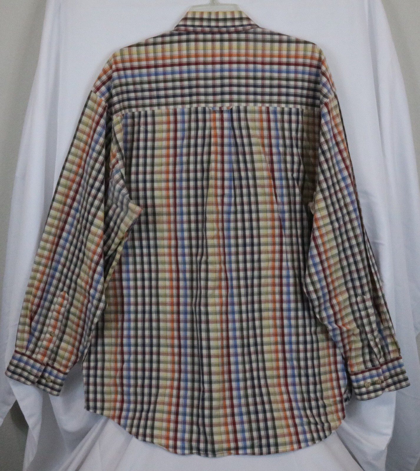 Duck Head Mens Large Plaid Check Button Down Long Sleeve Cotton Shirt - Image 5
