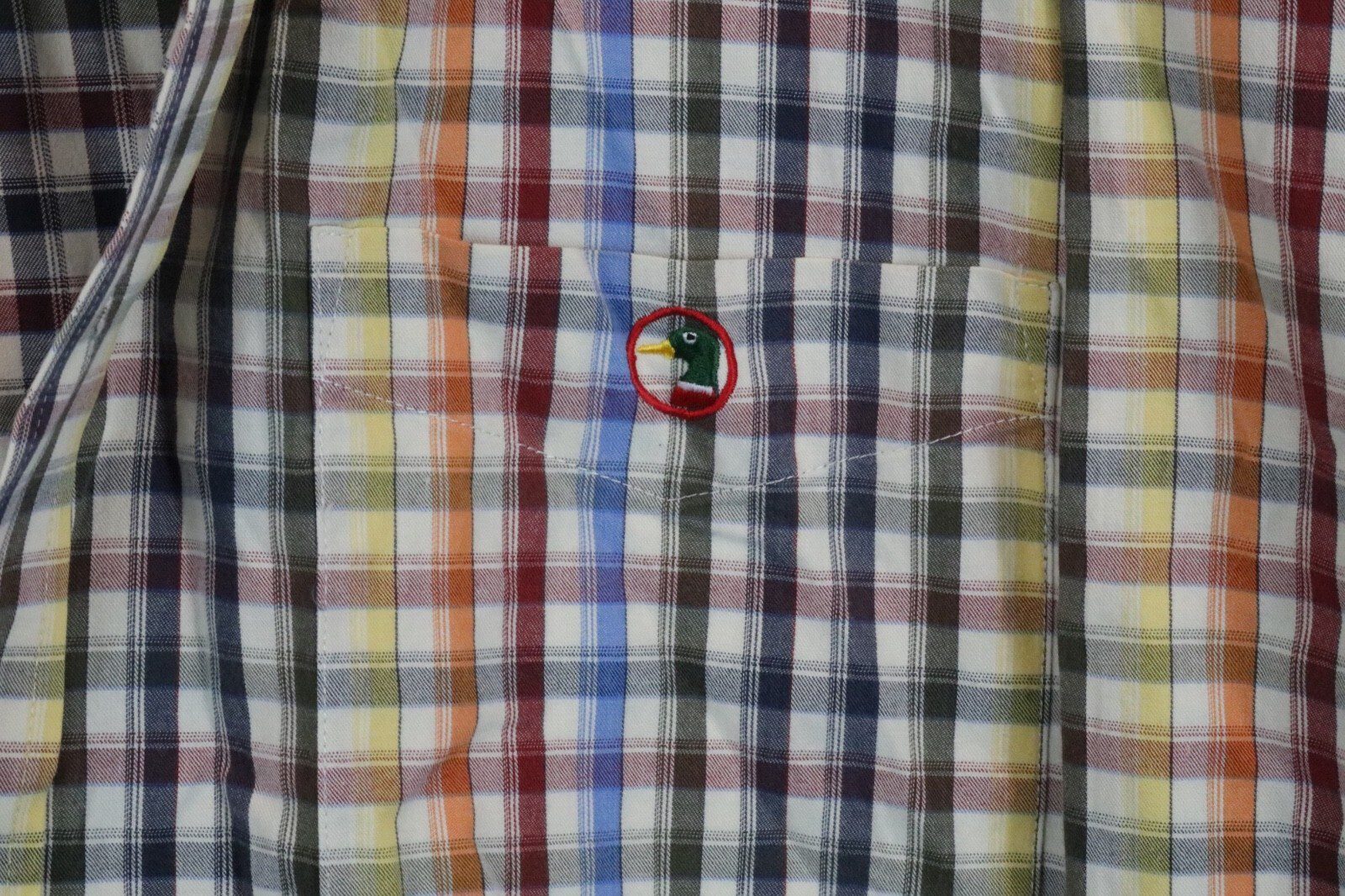 Duck Head Mens Large Plaid Check Button Down Long Sleeve Cotton Shirt - Image 7