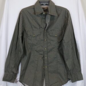 Wrangler Retro Western Pearl Snap Shirt Gray Floral Men’s Size Medium