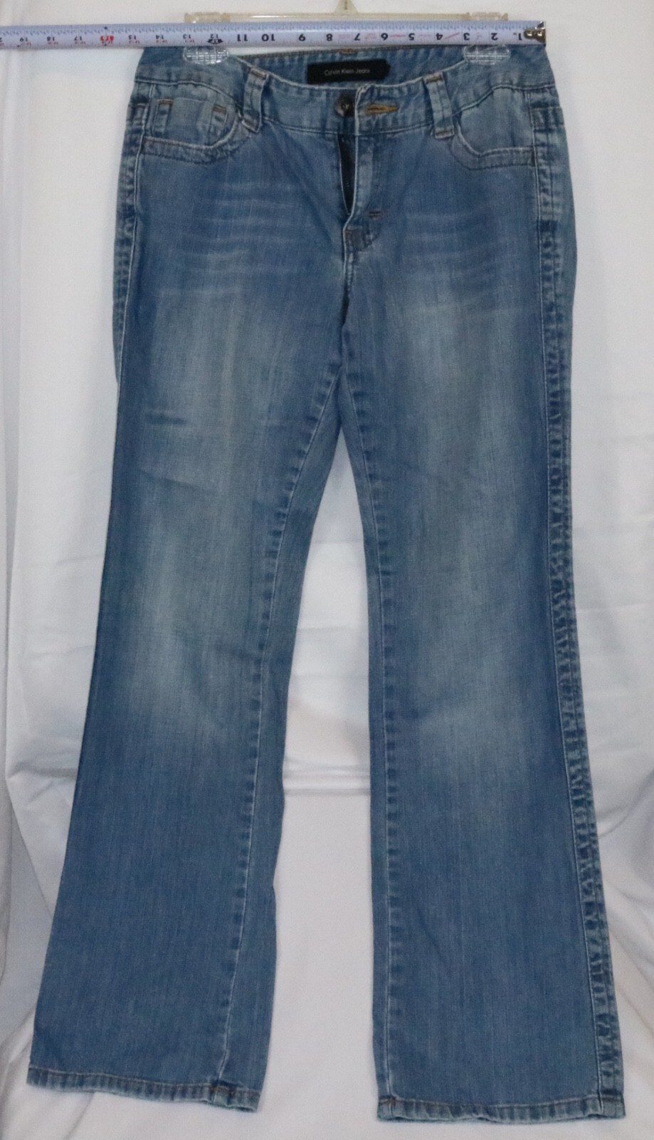 Vintage Calvin Klein Stretch Flare Bootcut Denim Pants Jeans Womens 6 - Image 2