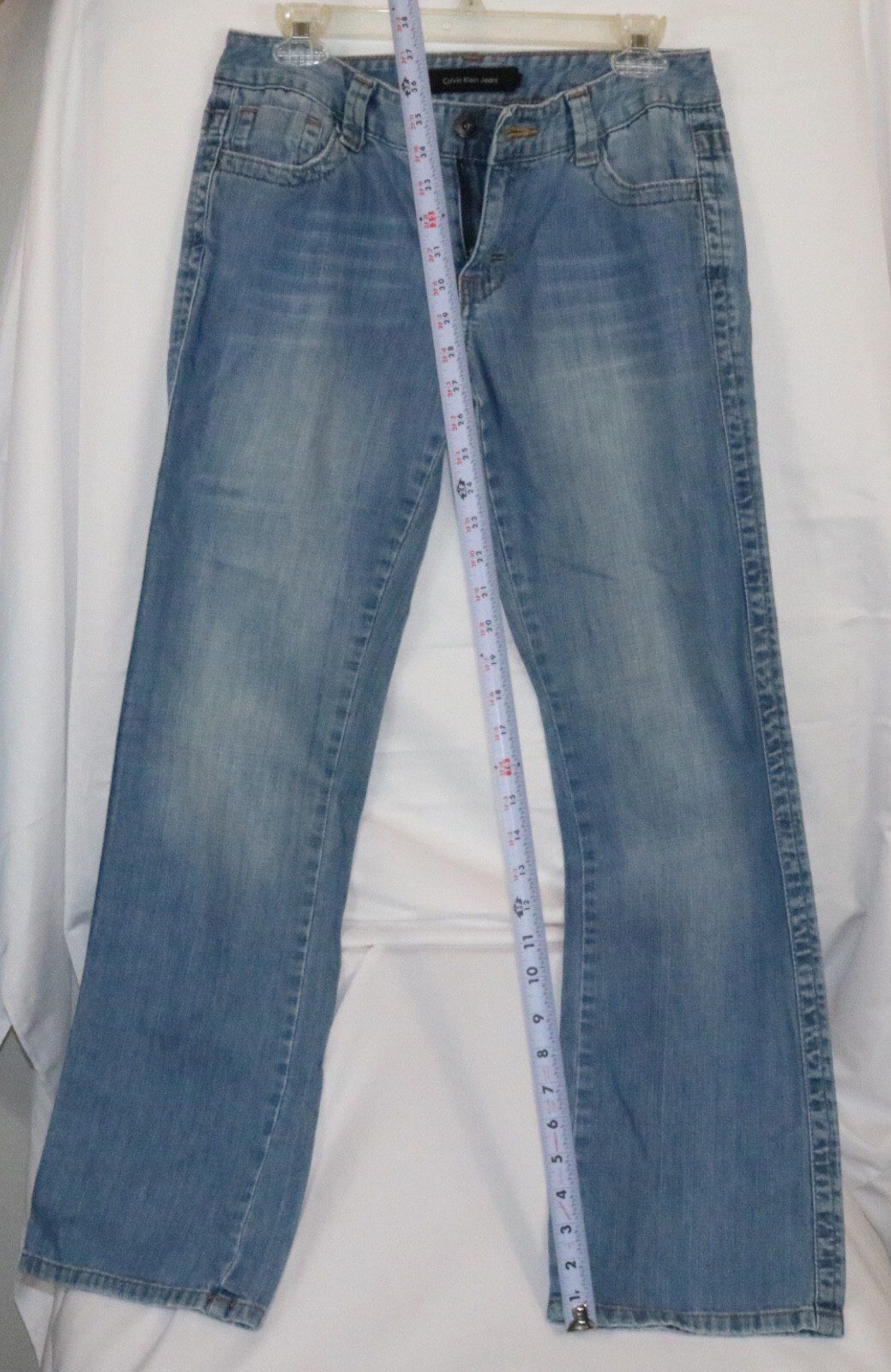 Vintage Calvin Klein Stretch Flare Bootcut Denim Pants Jeans Womens 6 - Image 3