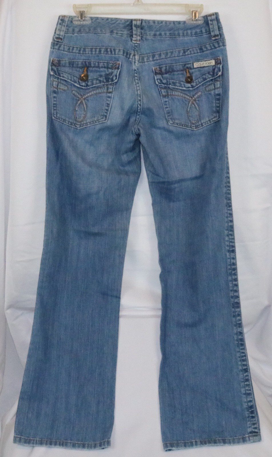 Vintage Calvin Klein Stretch Flare Bootcut Denim Pants Jeans Womens 6 - Image 4