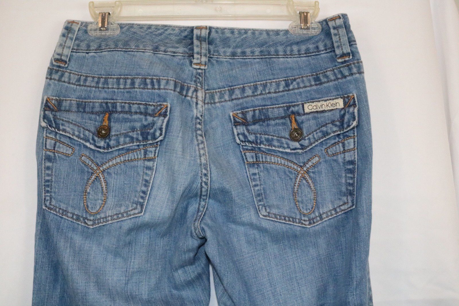 Vintage Calvin Klein Stretch Flare Bootcut Denim Pants Jeans Womens 6 - Image 5