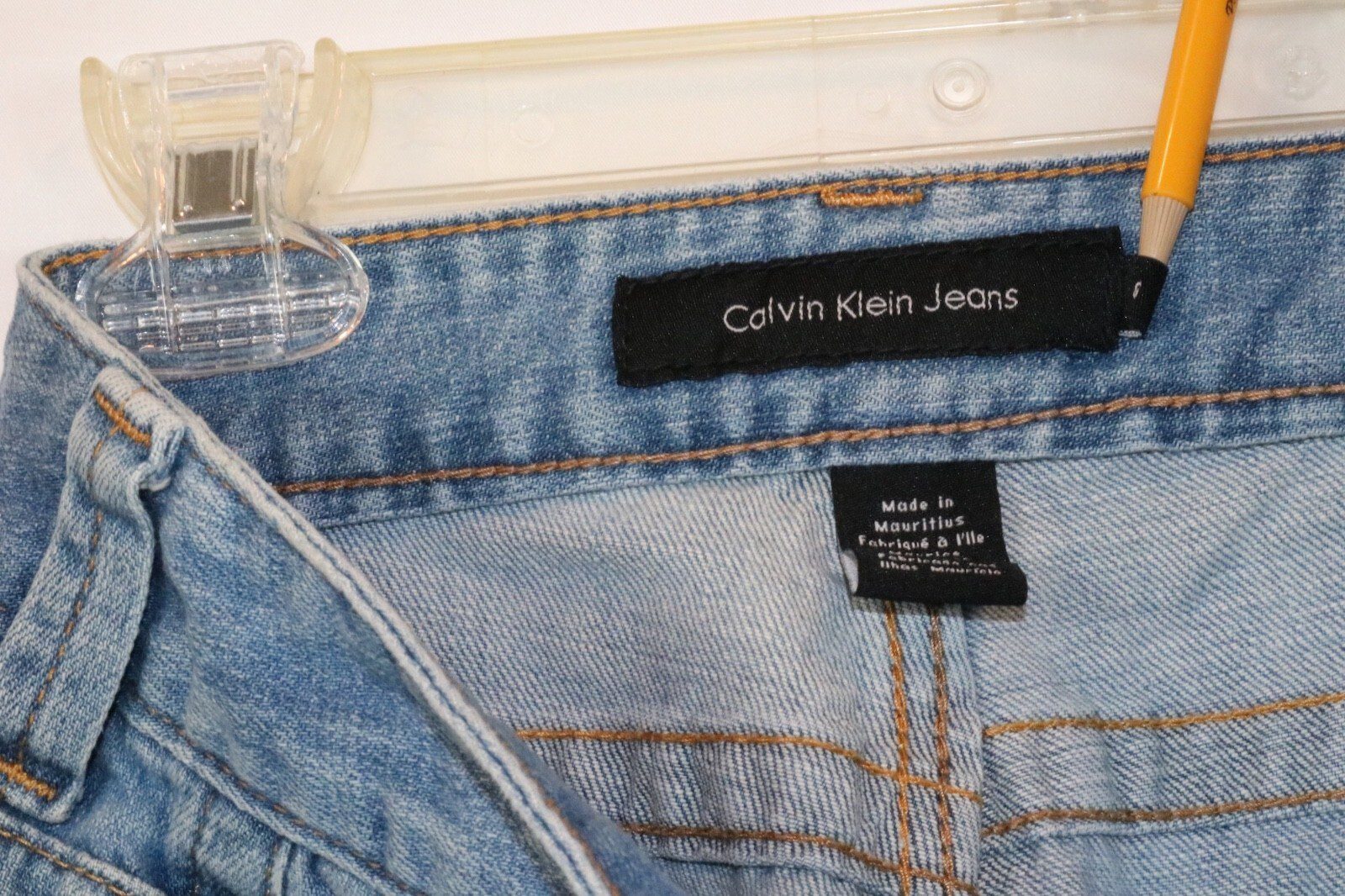 Vintage Calvin Klein Stretch Flare Bootcut Denim Pants Jeans Womens 6 - Image 8