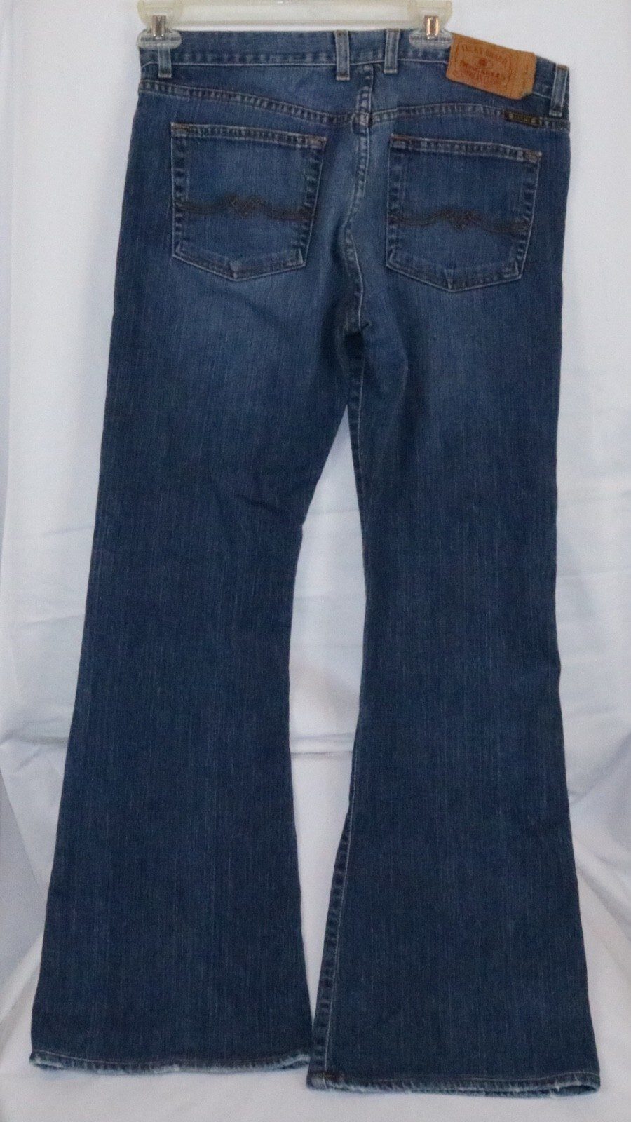 VTG Lucky Brand Dungarees Jeans Women's 8 Blue Cotton Denim Bootcut Stretch USA - Image 4