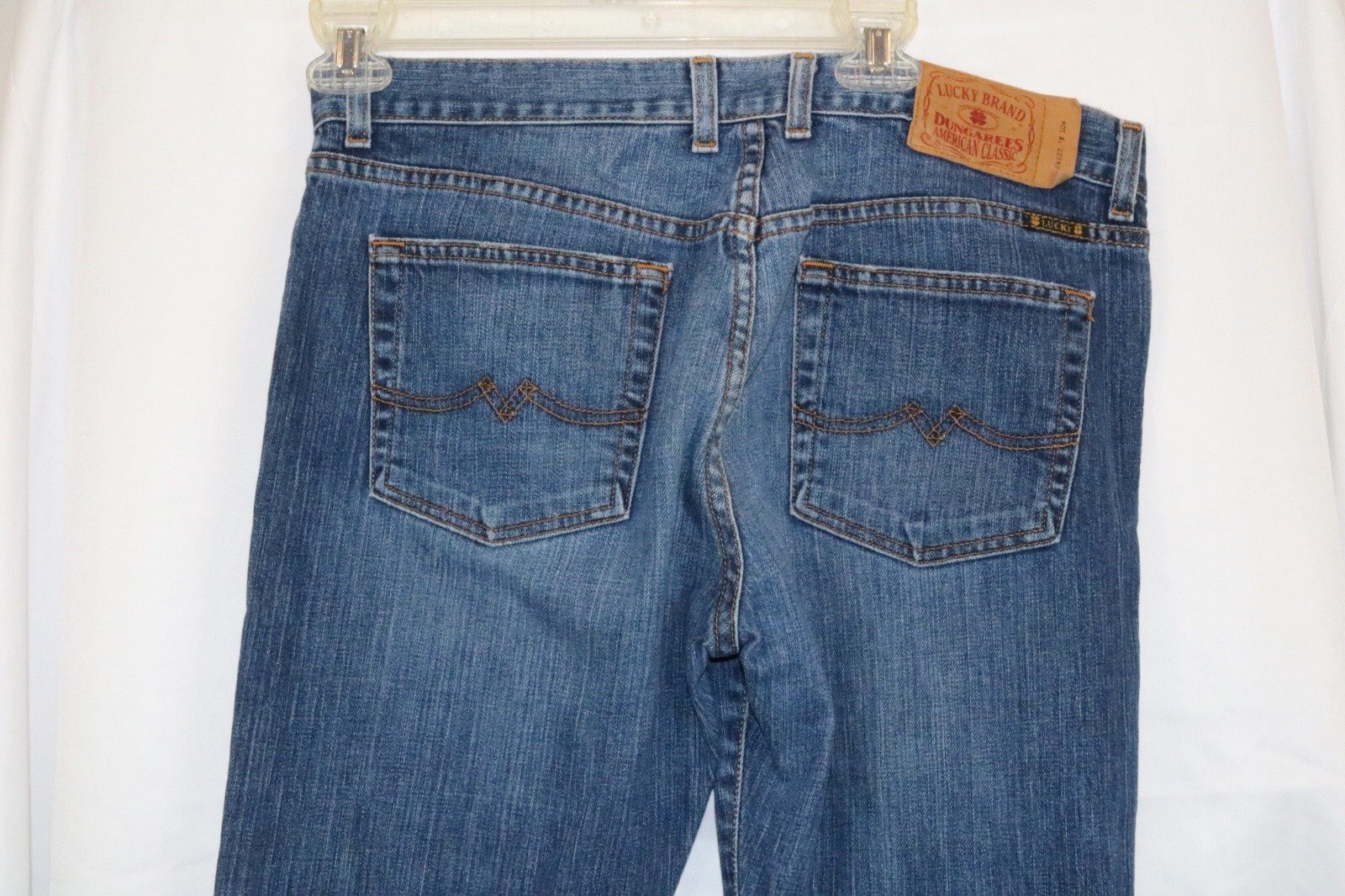 VTG Lucky Brand Dungarees Jeans Women's 8 Blue Cotton Denim Bootcut Stretch USA - Image 5