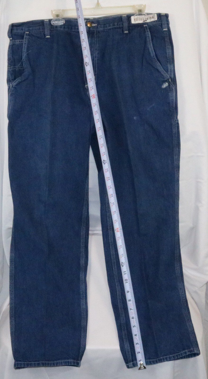 Carhartt Carpenter Dungaree Fit Jeans Mens Size 40x32 100% Cotton Dark Wash - Image 3