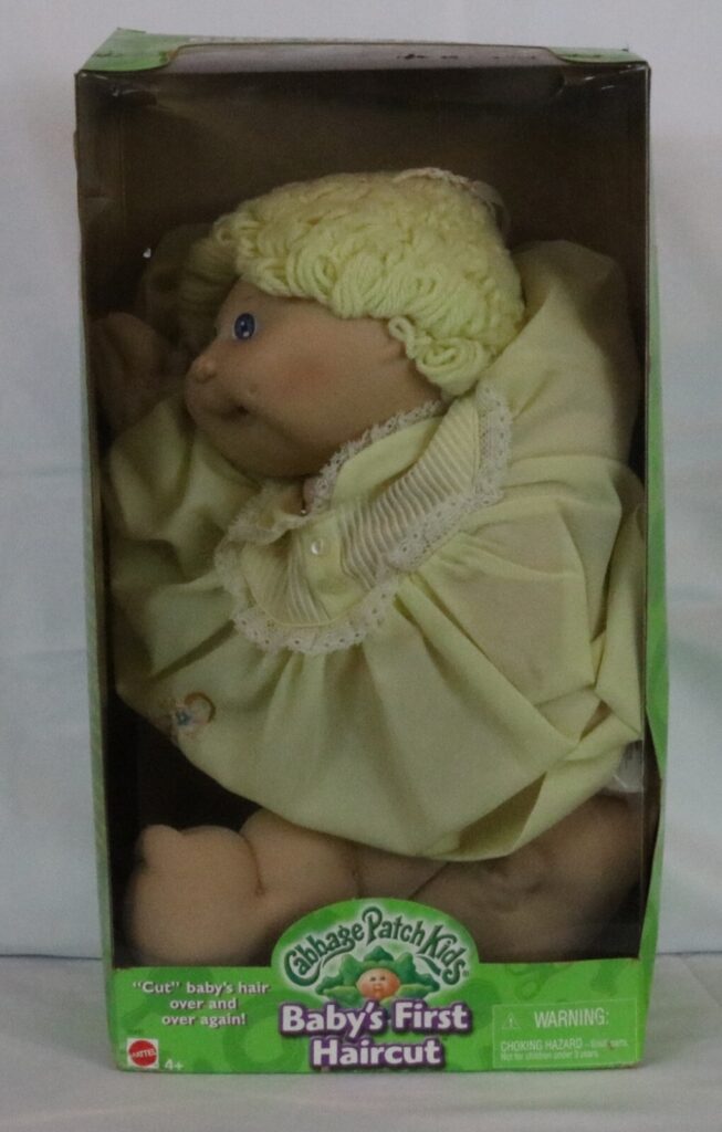 VTG 1999-2001 Cabbage Patch Kids Baby's First Hair Cut  Blonde  Hair Blue Eyes