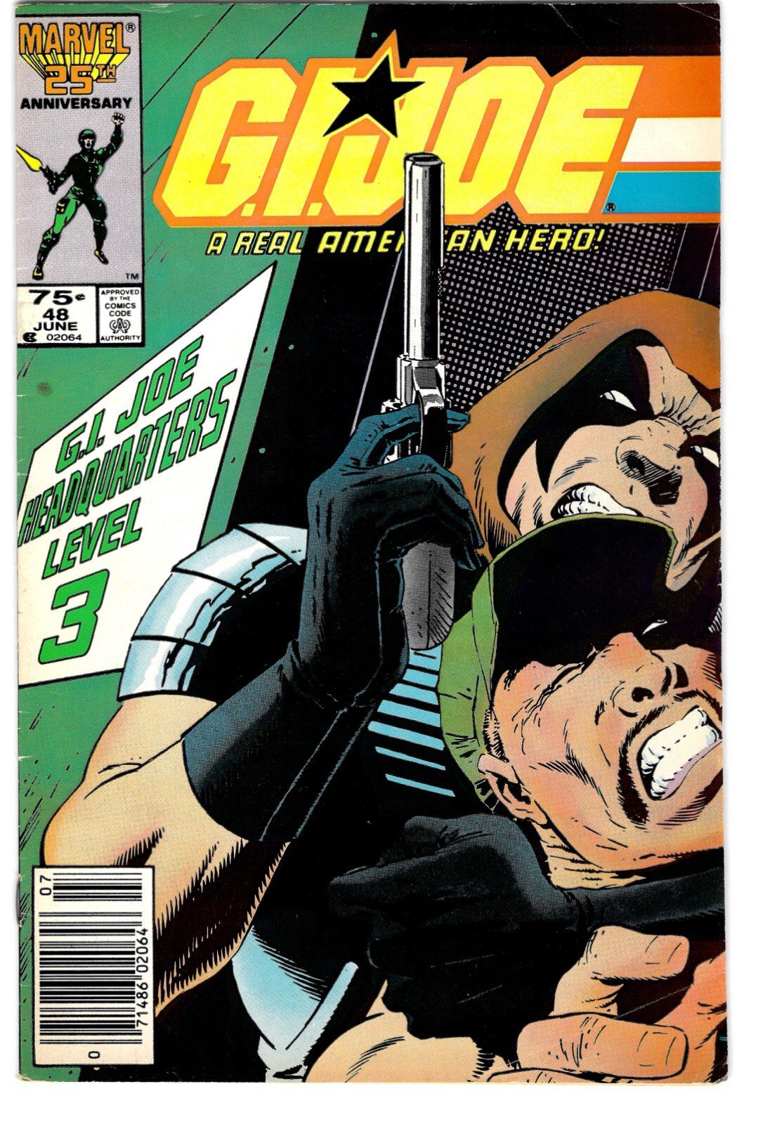 GI JOE No. 48 A Real American Hero "Slaughter!” Newsstand Variant 1986 Marvel