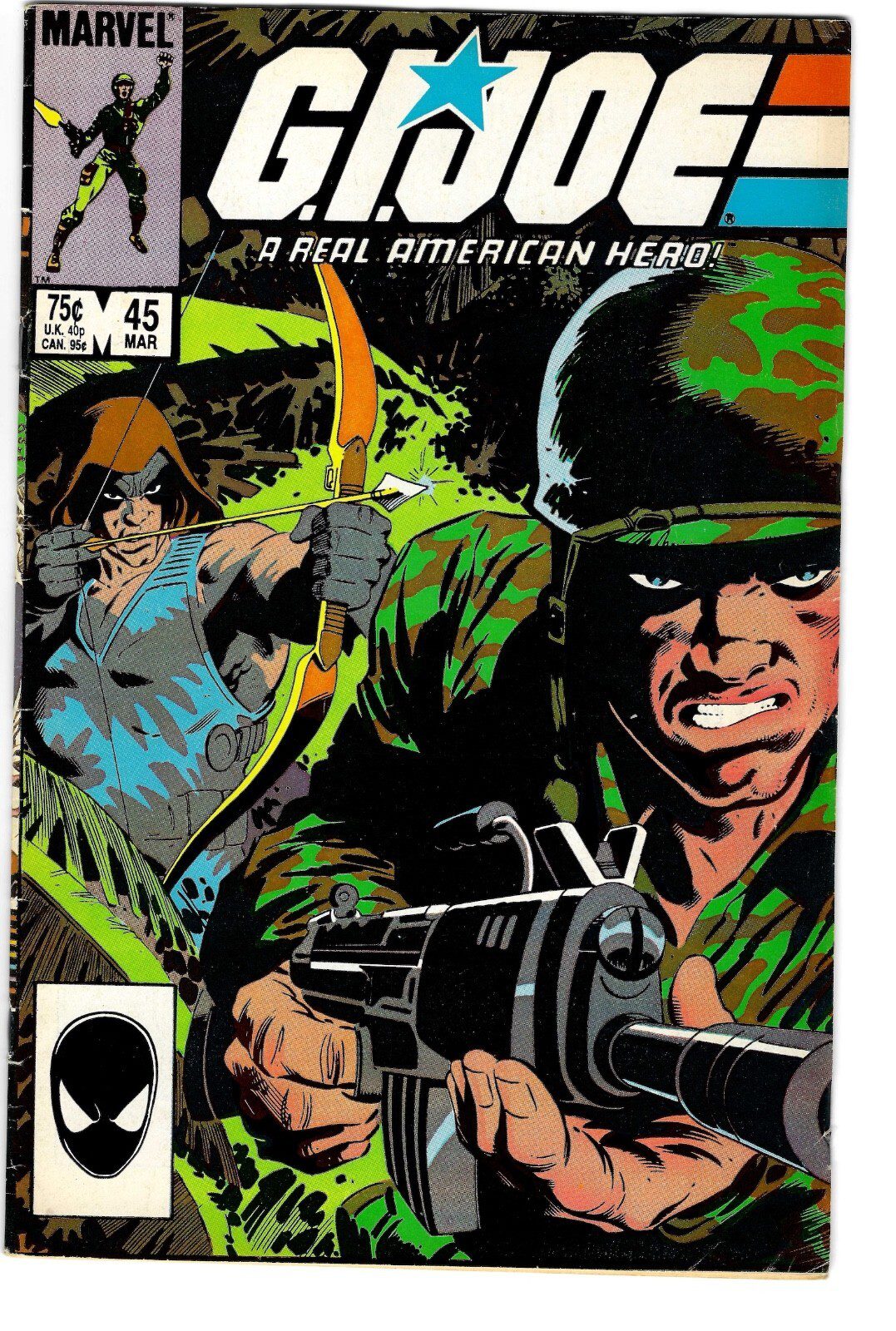 G.I. Joe, A Real American Hero #45 Vol. 1 1986 Marvel Comics Alpine, Quick-Kick