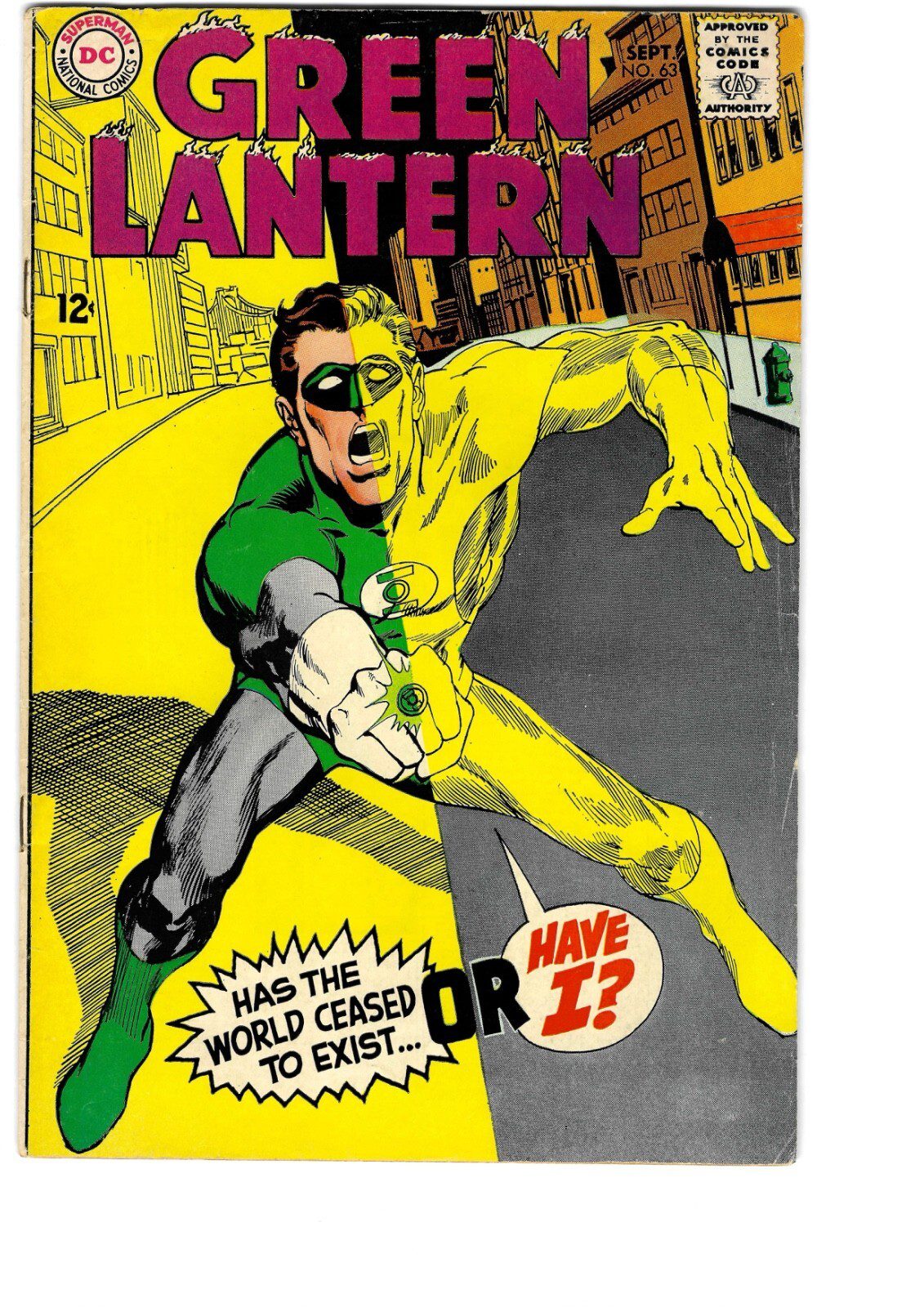 Green Lantern #63 1968 Vintage Silver Age DC Comics 1st Print JNeal Adams Cover