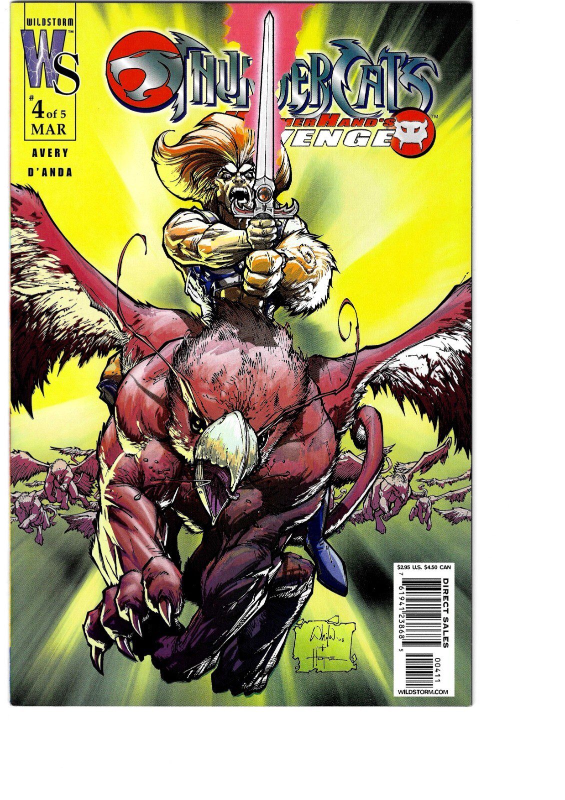 Thundercats Hammerhand's Revenge #4b 2004 WildStorm Productions Variant - Mint