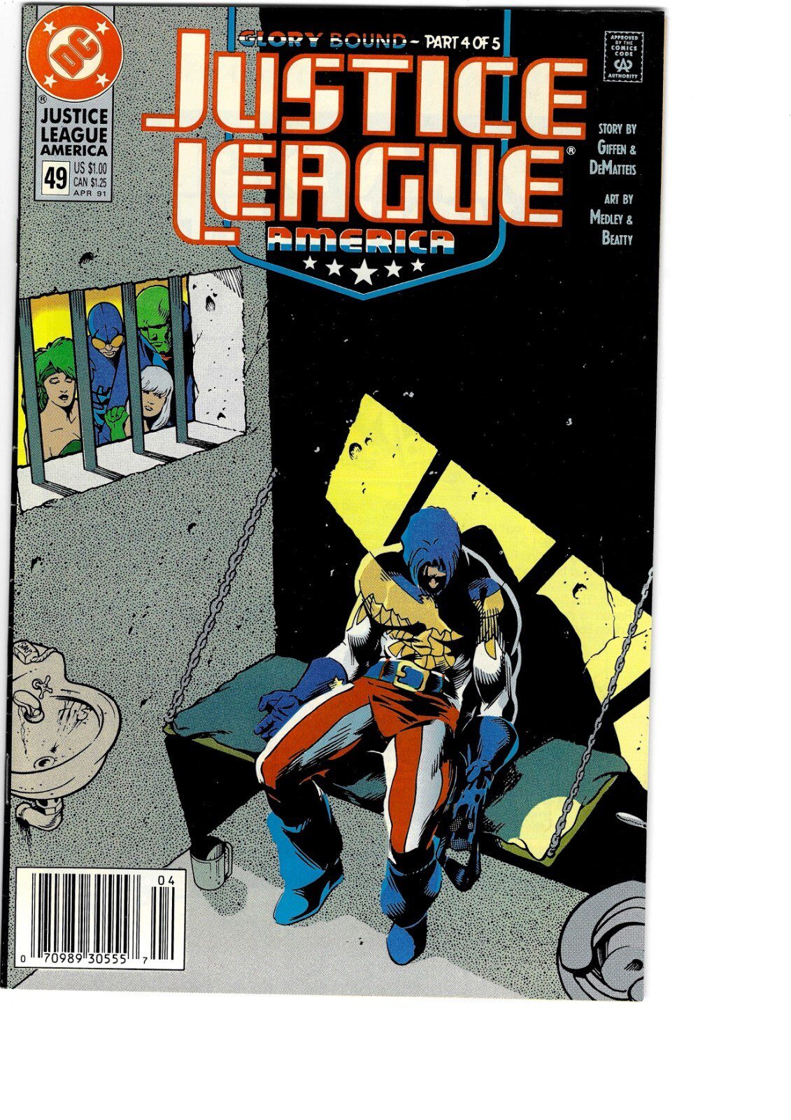 Justice League America #49 1991 DC Comics Comic Book - VF