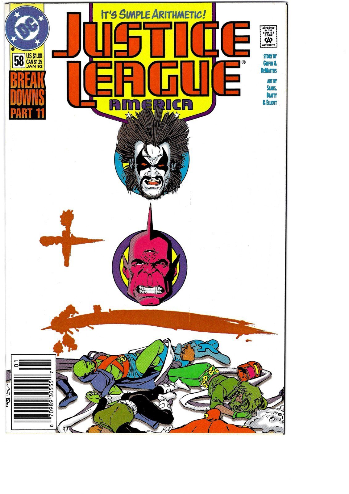 Justice League America #58 1992 DC Comics - VF