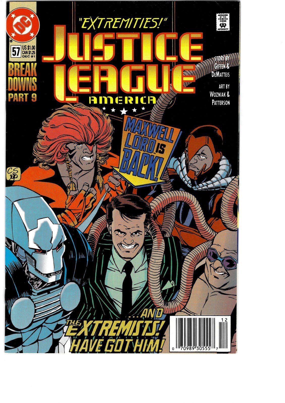 Justice League America #57 DC Comics December 1991 (Comic: Action, Superheroes)