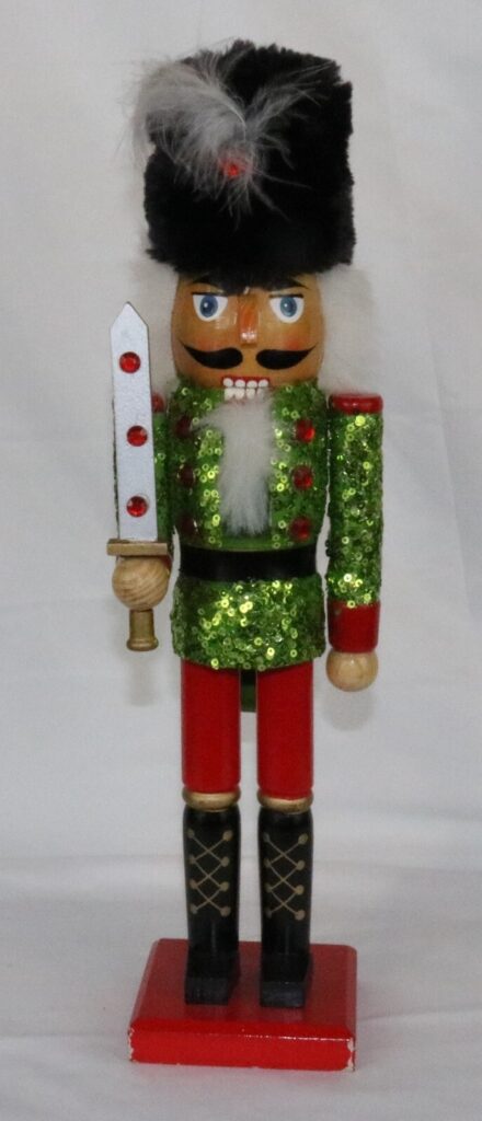 Vtg. Hoilday Home 24" King Crown Wooden Nutcracker Christmas Decoration