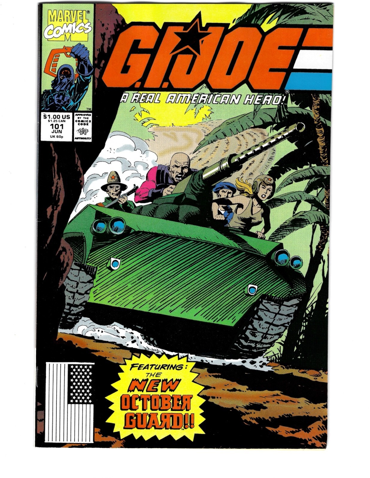 G.I. Joe #101 Marvel Comics June 1990 Feat the New October Guard NM High Grade