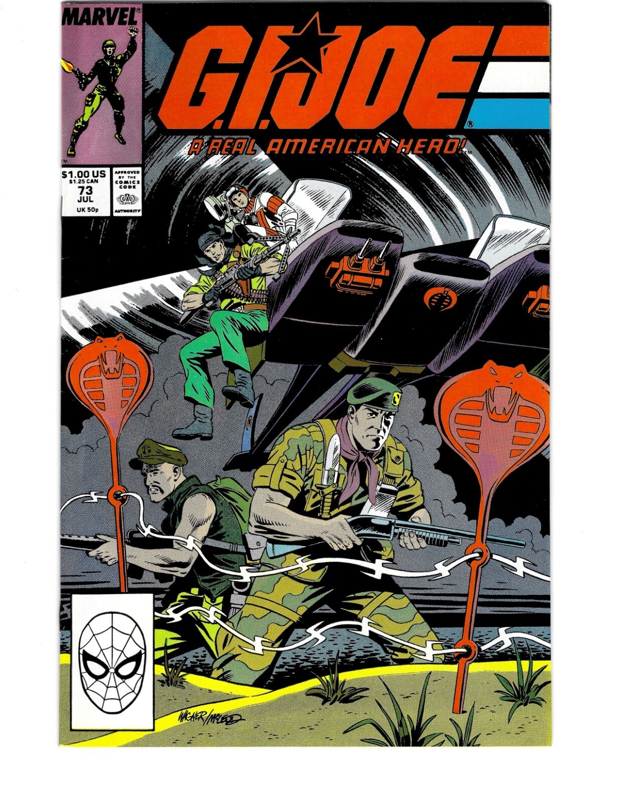 G.I. Joe, A Real American Hero #73 Vol. 1 July 1988 Marvel Comics Higher Grade