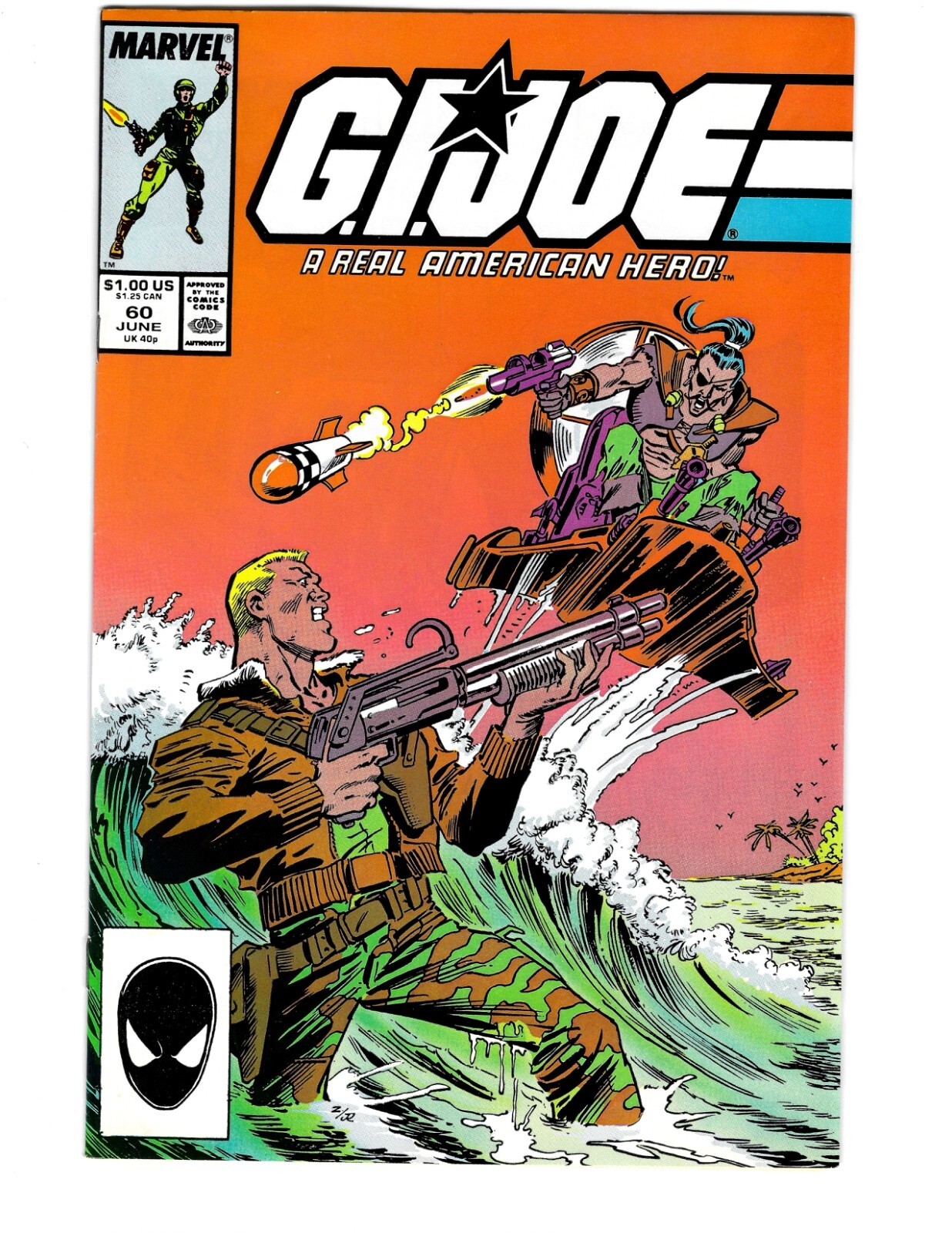 G.I. Joe A Real American Hero #60 1st Lt. Falcon & Chuckles Marvel Comics Mint