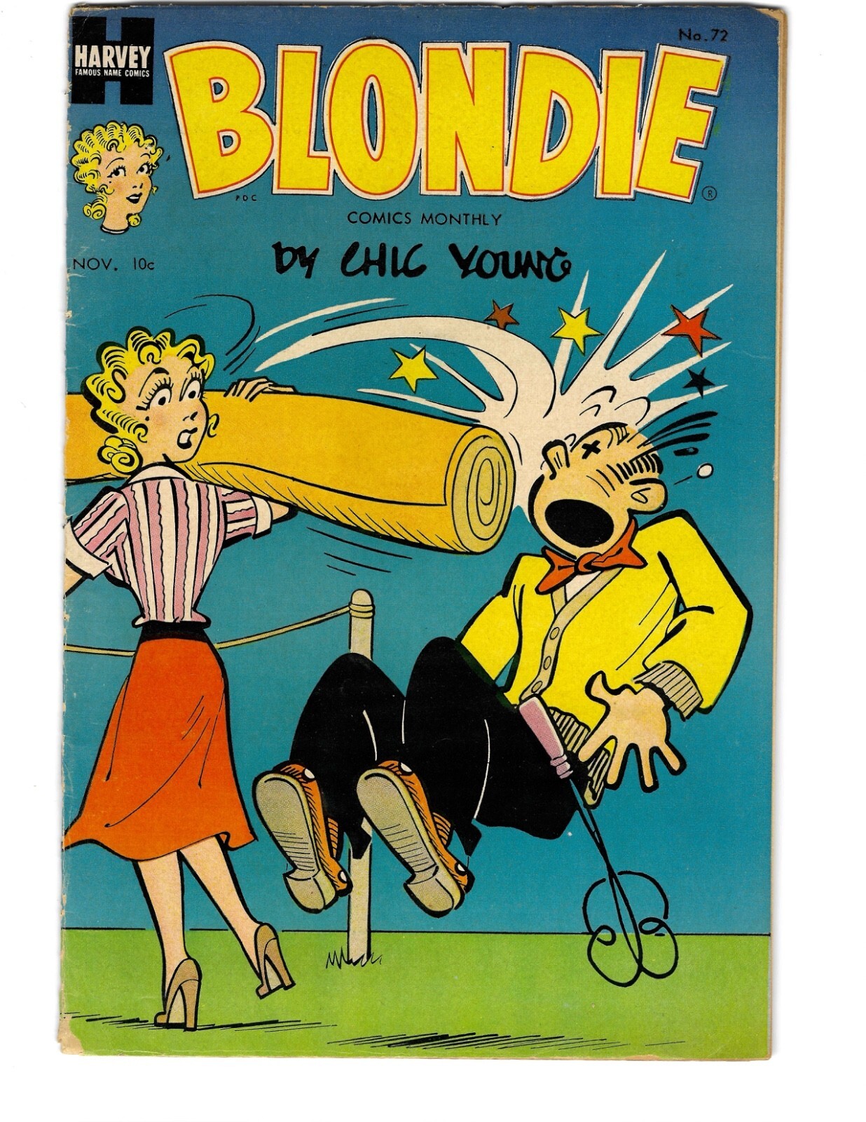 Blondie Comics Monthly #72 Harvey Comics 1954 Dagwood Chic Young’s Golden Age