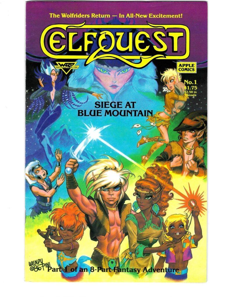 Signed Elfquest Siege at Blue Mountain #1 Apple Comics 1st Print - NM