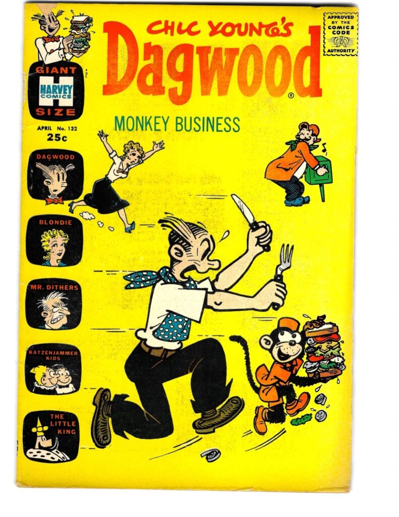 Dagwood Comics #132 Harvey Comics 1963 Blondie Chic Young’s Silver Age