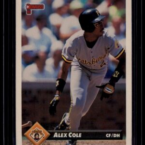 1993 Donruss Alex Cole #70 Pittsburgh Pirates CF/DH