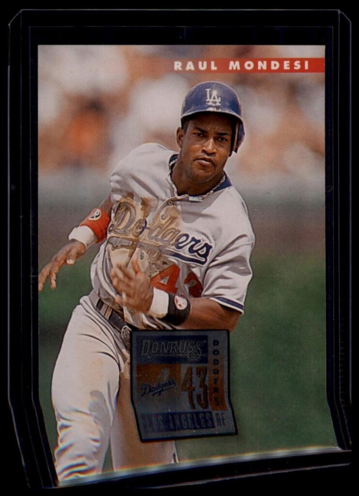 1996 Donruss Raul Mondesi #160 Los Angeles Dodgers RF