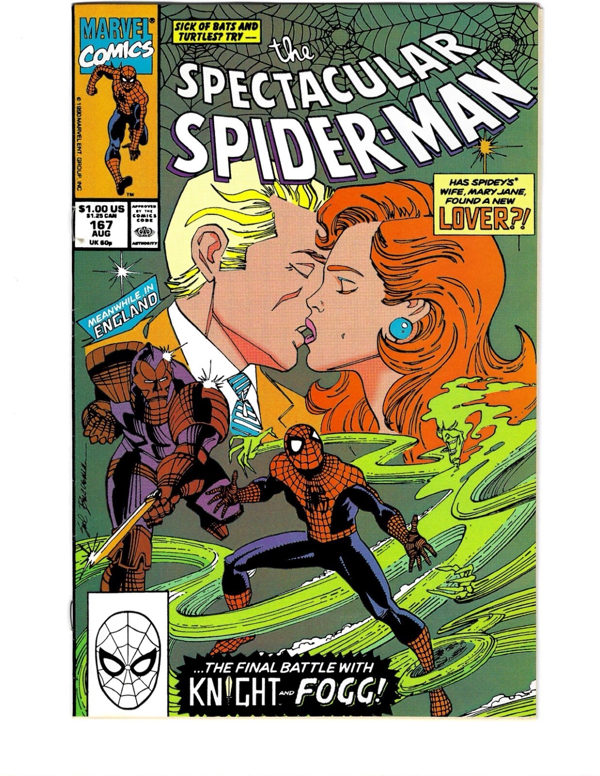 Spectacular Spider-Man #167 Aug 1990 Marvel Comics VF/NM