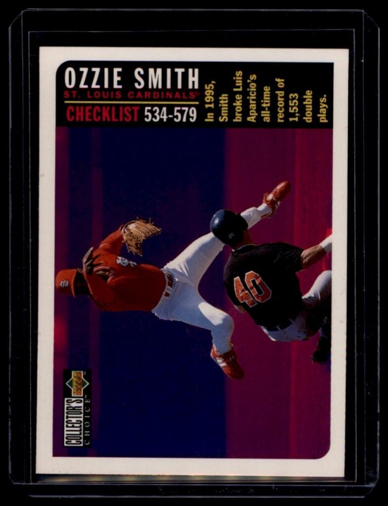 1996 Upper Deck Collector's Choice - Checklist Ozzie Smith #756 St. Louis Cardinals
