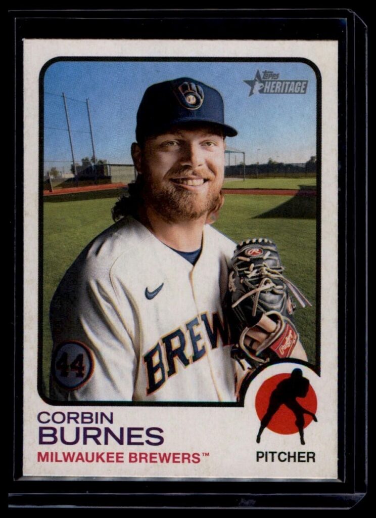 2022 Topps Heritage - Corbin Burnes #15 Milwaukee Brewers