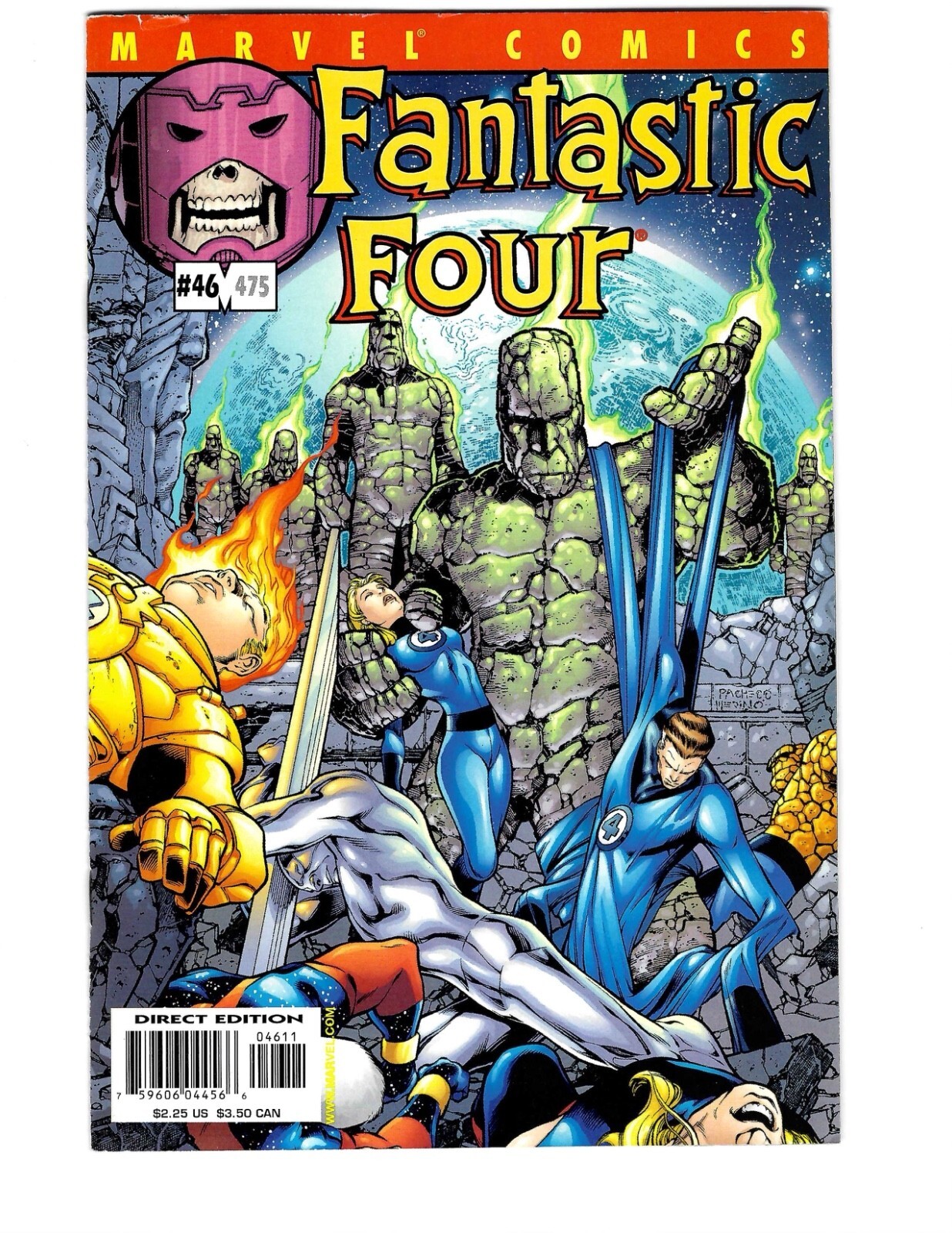 Fantastic Four #46 2001 Carlos Pacheco Cover Marvel Comics - Image 3