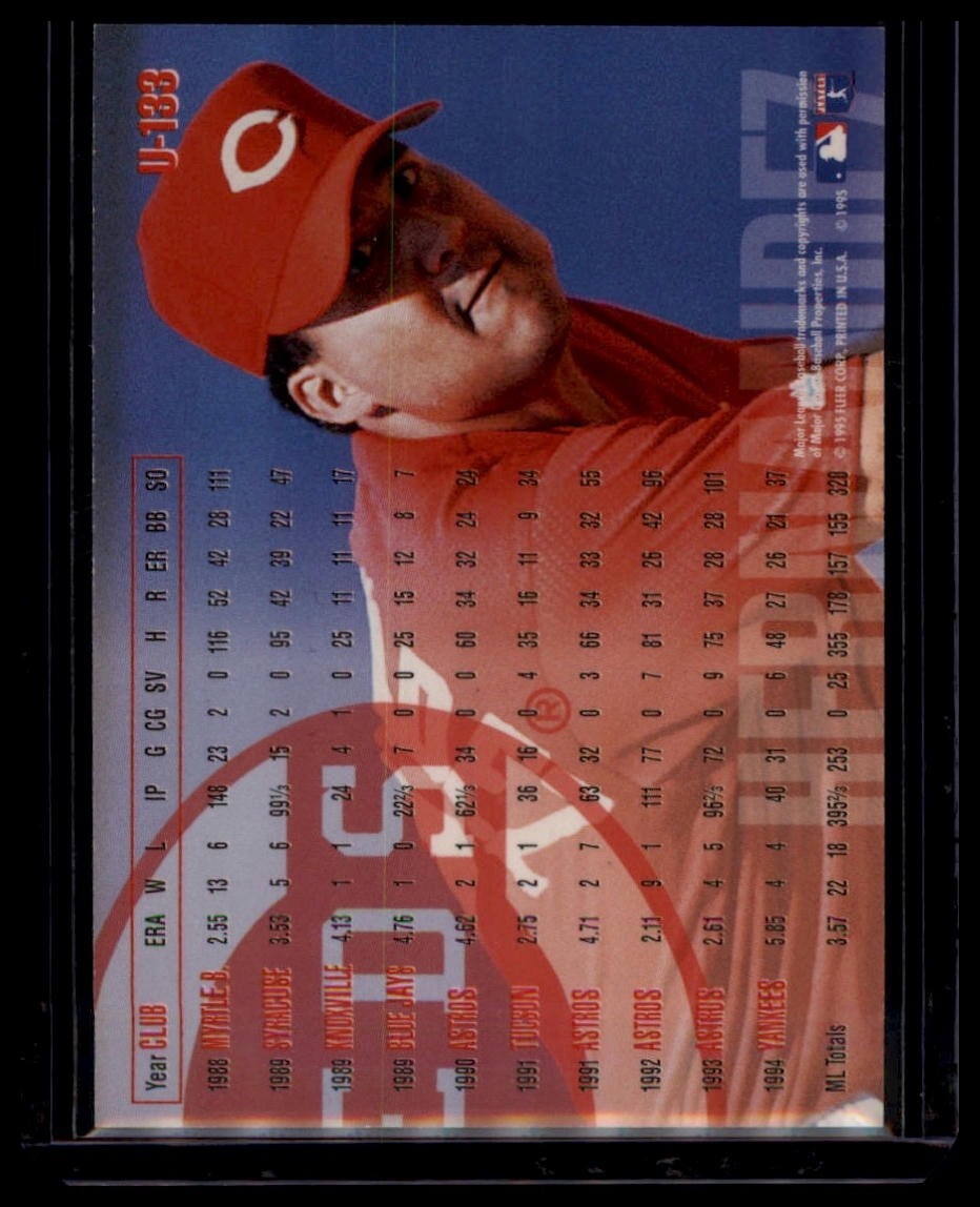 1995 Fleer Update Xavier Hernandez Cincinnati Reds #U-133 - Image 2