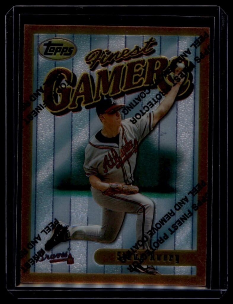 1996 Topps Finest Steve Avery #57 with Coating Atlanta Braves
