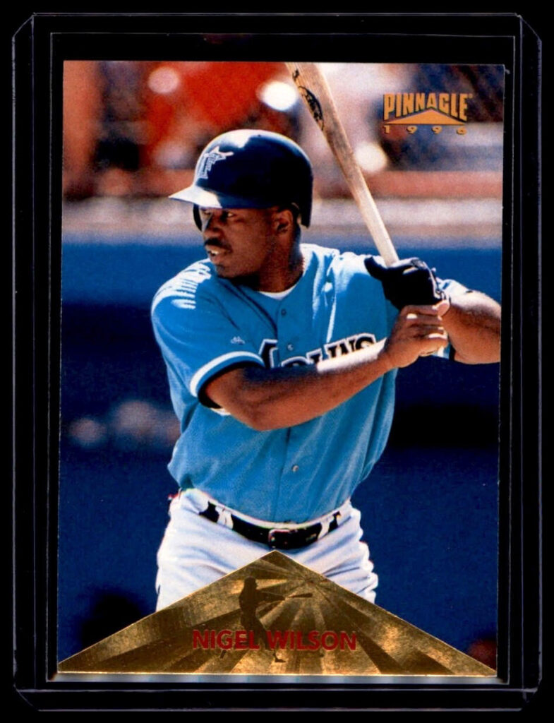 1996 Pinnacle #186 Nigel Wilson Cincinnati Reds Baseball Card