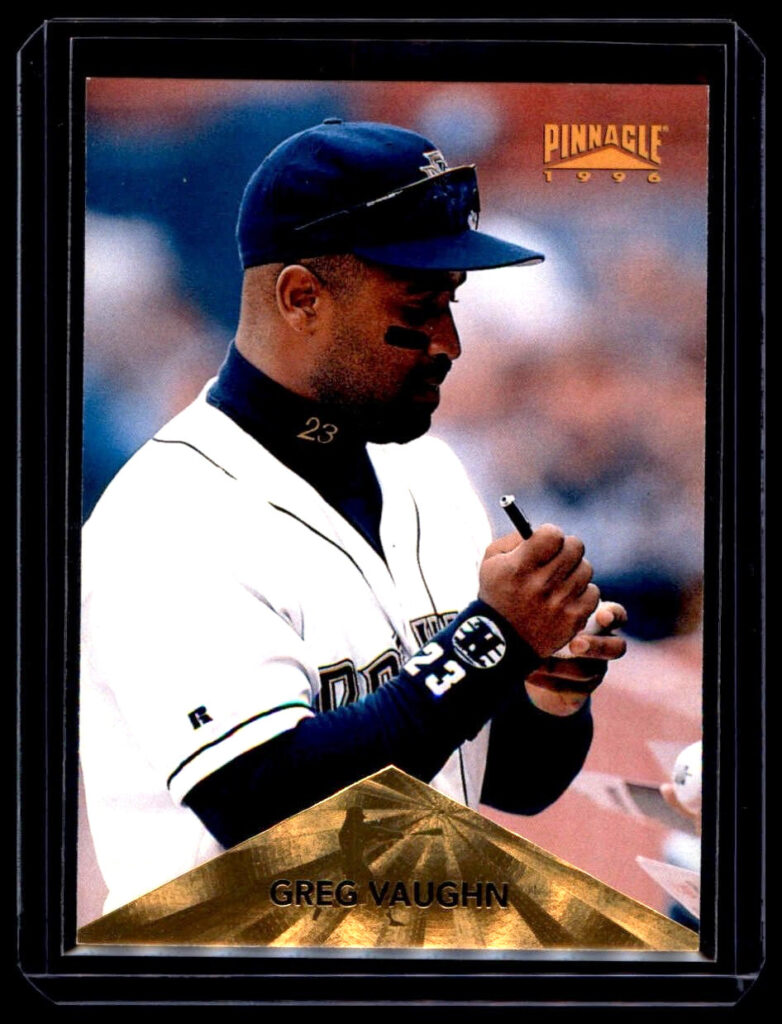 1996 Pinnacle - Greg Vaughn #129 Milwaukee Brewers
