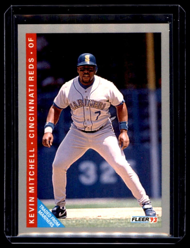 1993 Fleer Baseball Card #396 Kevin Mitchell Seattle Mariners