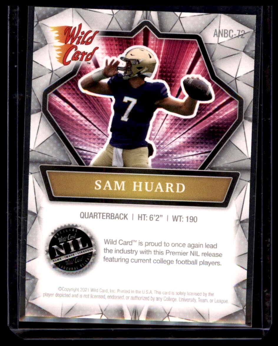 2021 Wild Card Alumination NIL #ANBC-72 Sam Huard Rookie Washington Huskies - Image 2