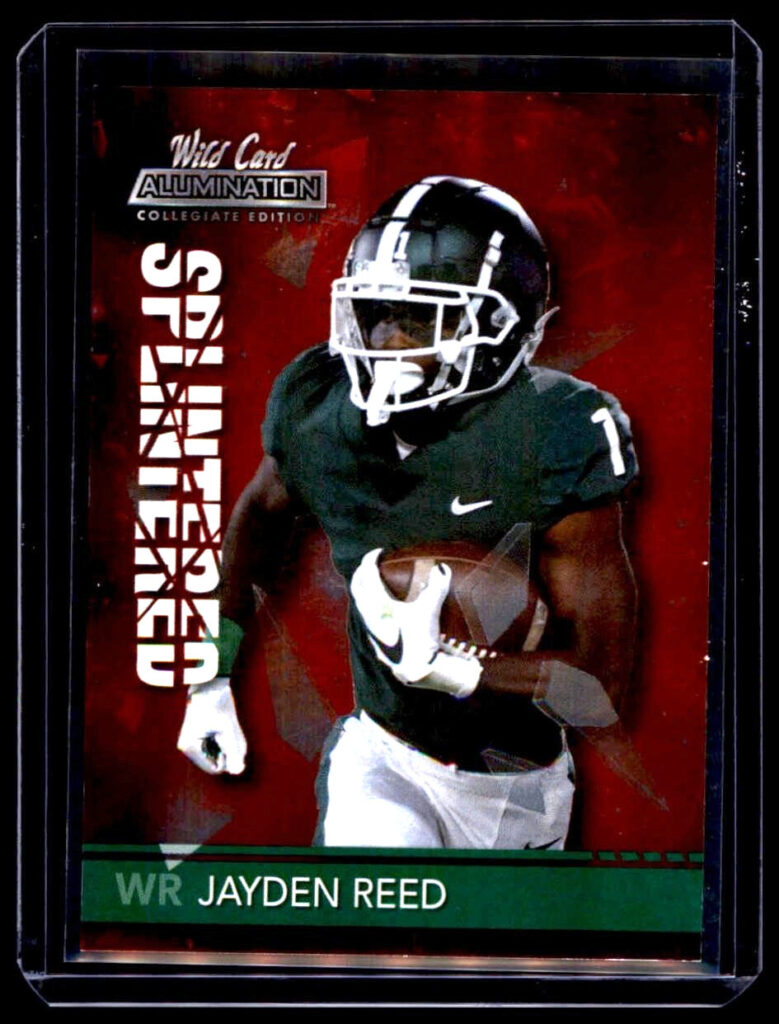 2021 Wild Card Splintered Card #ANSP-17 Jayden Reed Michigan State Spartans