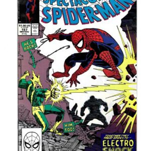 Spectacular Spider-Man #157 Mid Nov 1989 Electro Shock Therapy Cover High Grade