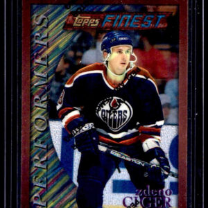 1995-96 Finest Base + Refractors #107 Zdeno Ciger Bronze - Edmonton Oilers