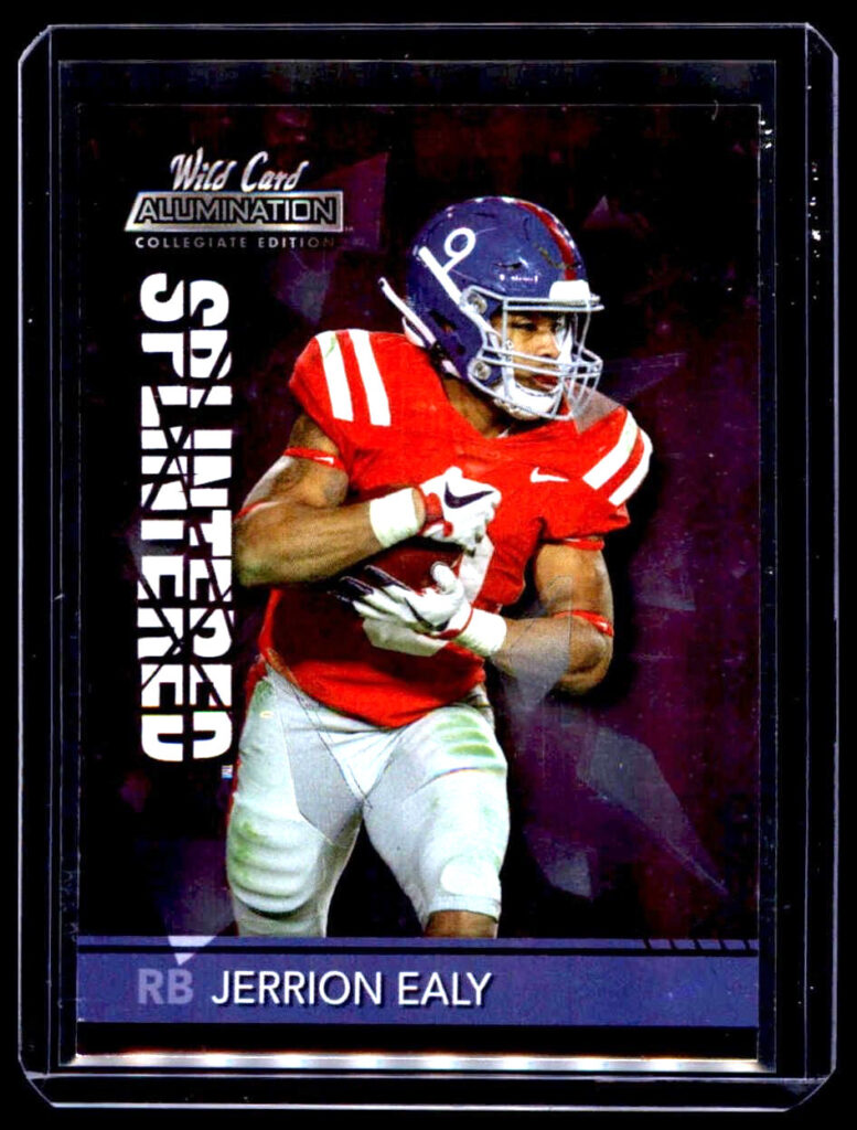 2021 Wild Card Alumination NIL #ANSP-16 Jerrion Ealy Splintered Purple