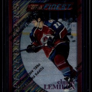 1996-97 Topps Finest Refractor W/ Peel Claude Lemieux Colorado Avalanche #47